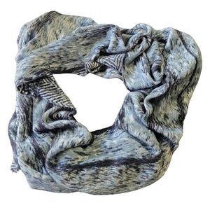 Michael Kors Infinity Scarf Logo Grey Black White Scarves